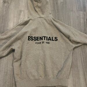 Fear of God Essentials Gray Hoodie
